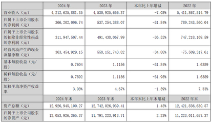 北京君正2024年財(cái)報(bào):營(yíng)收42.13億元,同降7.03%